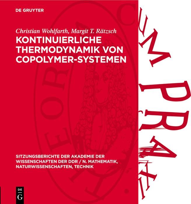 Produktbild: Kontinuierliche Thermodynamik von Copolymer-Systemen
