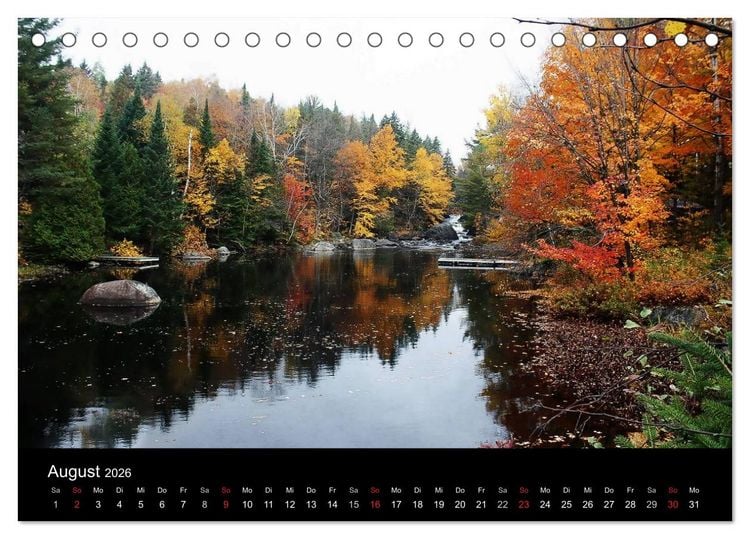 Produktbild: Indianer-Sommer Mont Tremblant Quebec (Tischkalender 2026 DIN A5 quer), CALVENDO Monatskalender