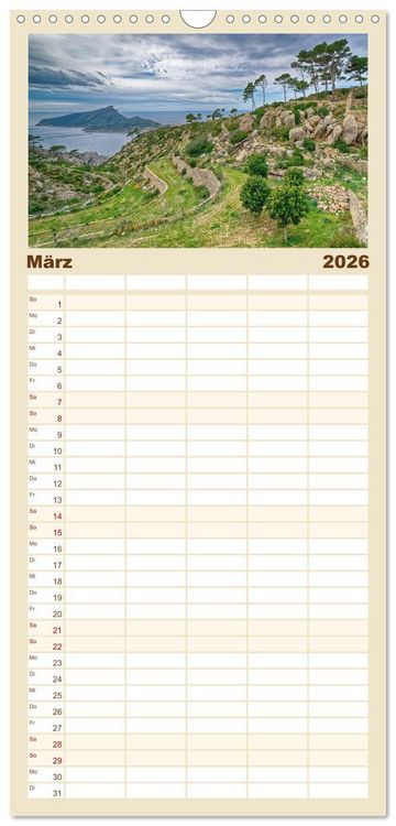 Produktbild: Familienplaner 2026 - Magic Places - Sehnsuchtsorte nah und fern mit 5 Spalten (Wandkalender, 21 x 45 cm) CALVENDO