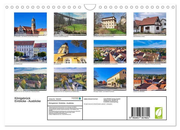 Produktbild: K&ouml;nigsbr&uuml;ck Einblicke - Ausblicke (Wandkalender 2026 DIN A4 quer), CALVENDO Monatskalender