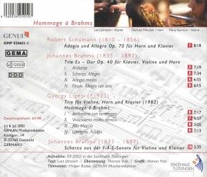 Produktbild: Hommage ... Brahms