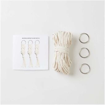 Produktbild: Makramee Set, Schl&uuml;sselanh&auml;nger, 3 Stk &agrave; ca. 3x 15cm