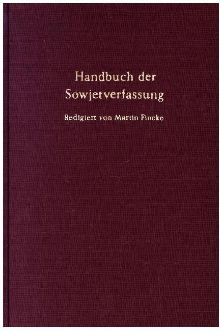 Produktbild: Handbuch der Sowjetverfassung.