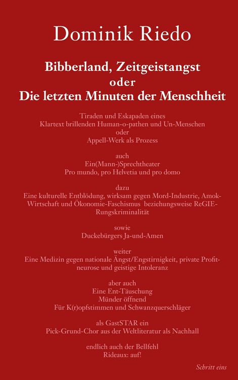 Produktbild: Bibberland, Zeitgeistangst oder Die letzten Minuten der Menschheit