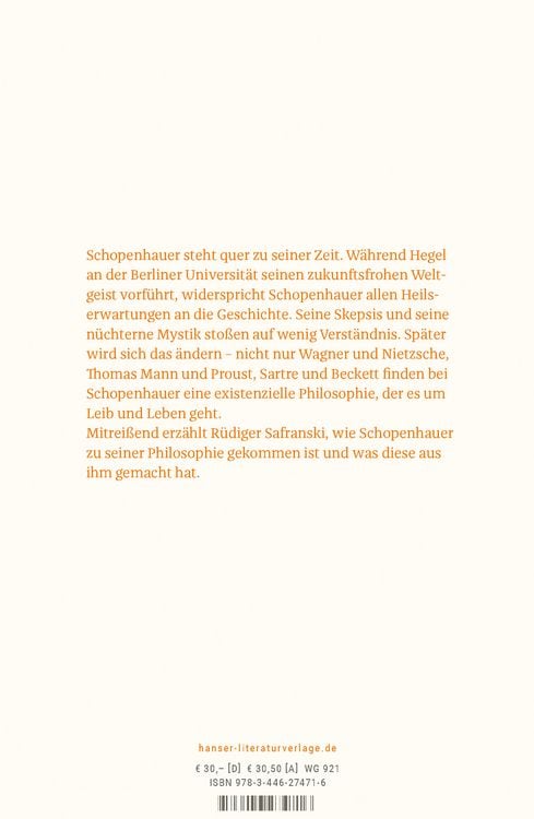 Produktbild: Schopenhauer und Die wilden Jahre der Philosophie