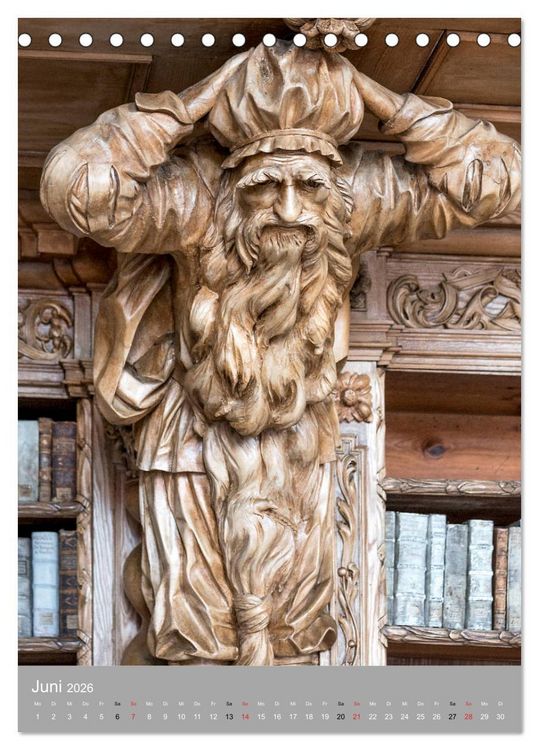 Produktbild: Waldsassen Stiftsbibliothek (Tischkalender 2026 DIN A5 hoch), CALVENDO Monatskalender