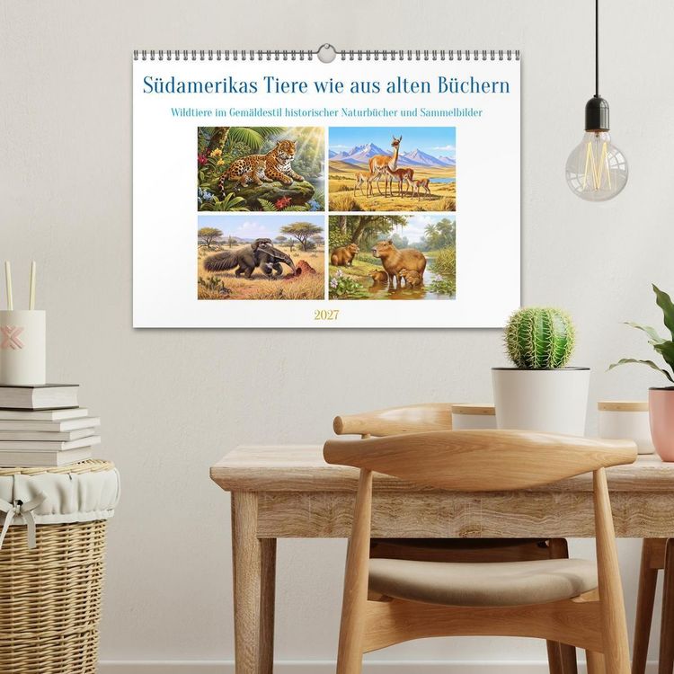 Produktbild: S&uuml;damerikas Tiere wie aus alten B&uuml;chern (Wandkalender 2027 DIN A3 quer), CALVENDO Monatskalender