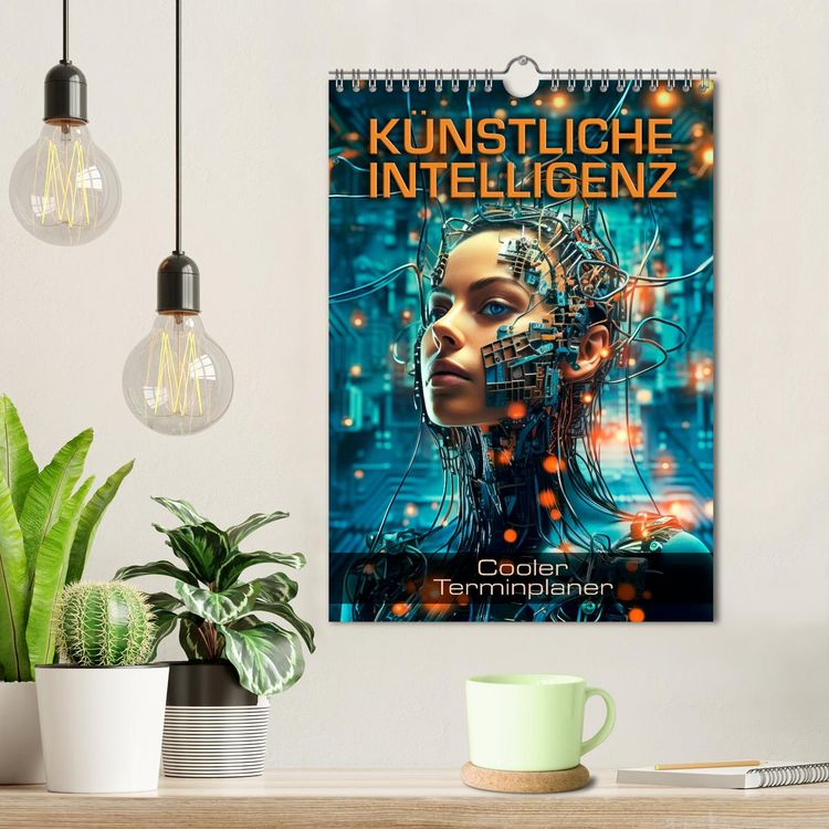 Produktbild: K&Uuml;NSTLICHE INTELLIGENZ Cooler Terminplaner (Wandkalender 2026 DIN A4 hoch), CALVENDO Monatskalender