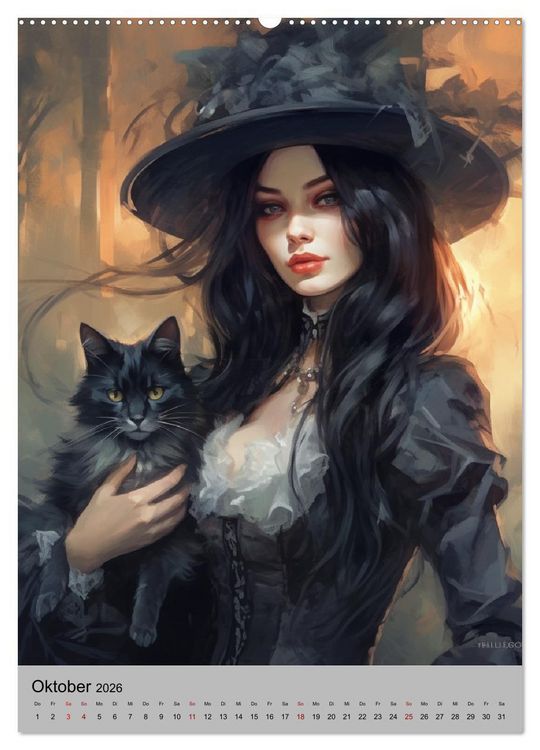 Produktbild: Gothic-Queens. Schaurig-sch&ouml;n im Renaissance-Stil (hochwertiger Premium Wandkalender 2026 DIN A2 hoch), Kunstdruck in Hochglanz