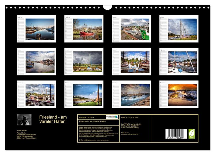 Produktbild: Friesland - am Vareler Hafen (Wandkalender 2026 DIN A3 quer), CALVENDO Monatskalender