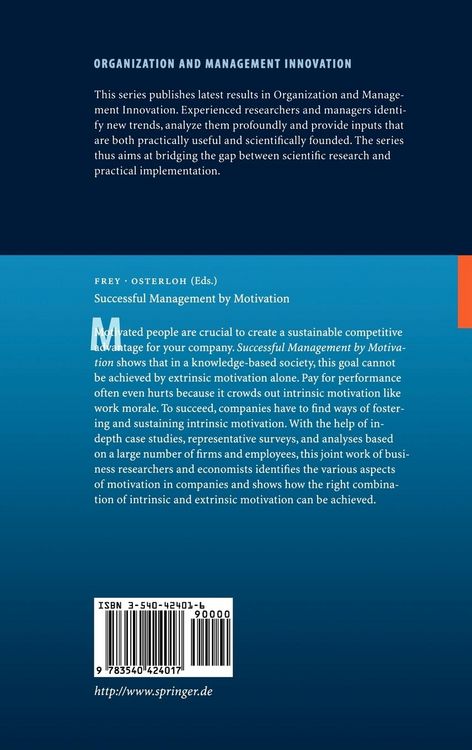Produktbild: Successful Management by Motivation
