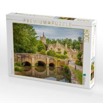 Produktbild: CALVENDO Puzzle Die Br&uuml;cke von Castle Combe in Wiltshire, England | 1000 Teile Lege-Gr&ouml;&szlig;e 64x48cm Foto-Puzzle f&uuml;r gl&uuml;ckliche Stunden