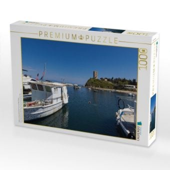 Produktbild: CALVENDO Puzzle Hafen und byzantinischer Turm von Nea Fokea | 1000 Teile Lege-Gr&ouml;&szlig;e 64x48cm Foto-Puzzle f&uuml;r gl&uuml;ckliche Stunden