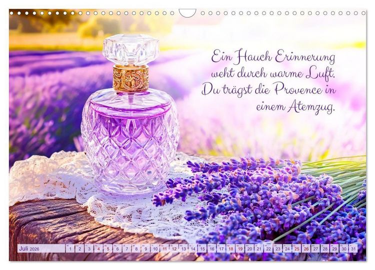 Produktbild: Im Duft des Lavendels - Mit Achtsamkeit durchs Leben (Wandkalender 2026 DIN A3 quer), CALVENDO Monatskalender