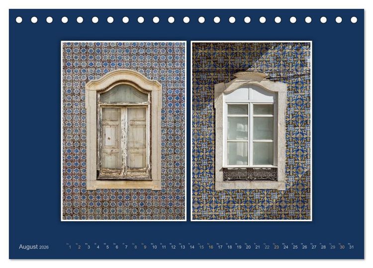 Produktbild: Azulejo-Fassaden in Portugal (Tischkalender 2026 DIN A5 quer), CALVENDO Monatskalender