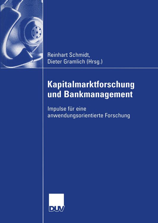 Produktbild: Kapitalmarktforschung und Bankmanagement