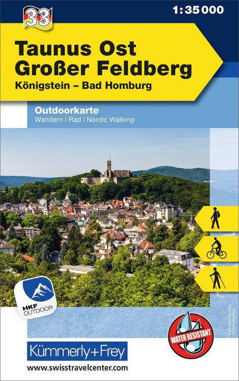 Produktbild: K&uuml;mmerly+Frey Outdoorkarte Deutschland 33 Taunus Ost, Grosser Feldberg 1:35.000