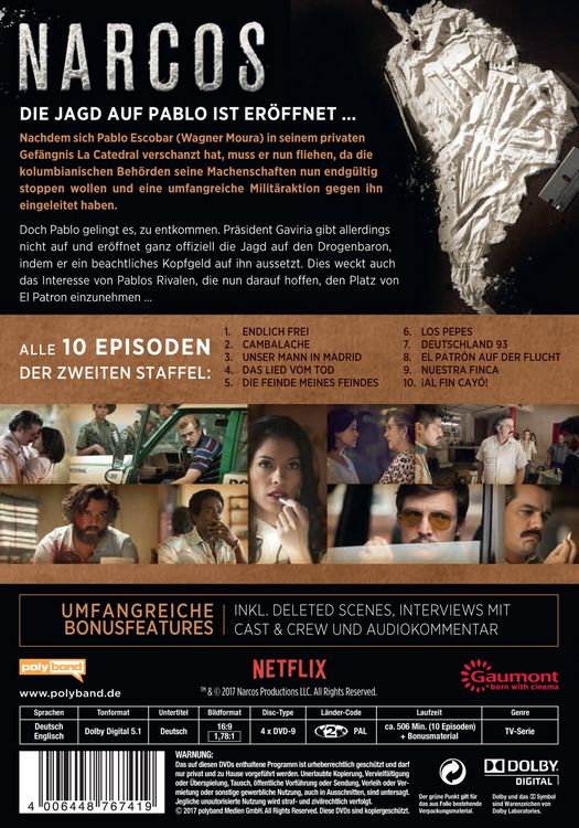 Produktbild: Narcos - Staffel 2 [4 DVDs]
