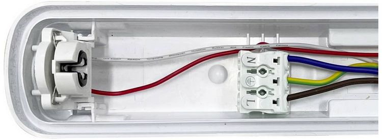 Produktbild: Sygonix LED-Feuchtraum-Wannenleuchte LED-R&ouml;hre T8 18W Neutralwei&szlig; Grau