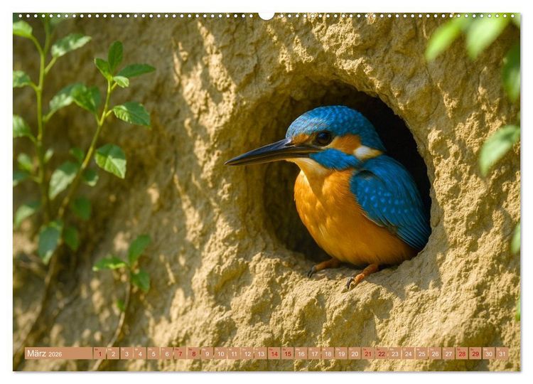 Produktbild: Eisvogeltr&auml;ume am Wasser (hochwertiger Premium Wandkalender 2026 DIN A2 quer), Kunstdruck in Hochglanz