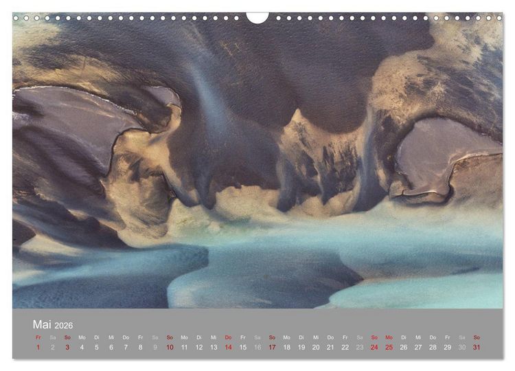 Produktbild: Naturkunst - Luftbilder (Wandkalender 2026 DIN A3 quer), CALVENDO Monatskalender