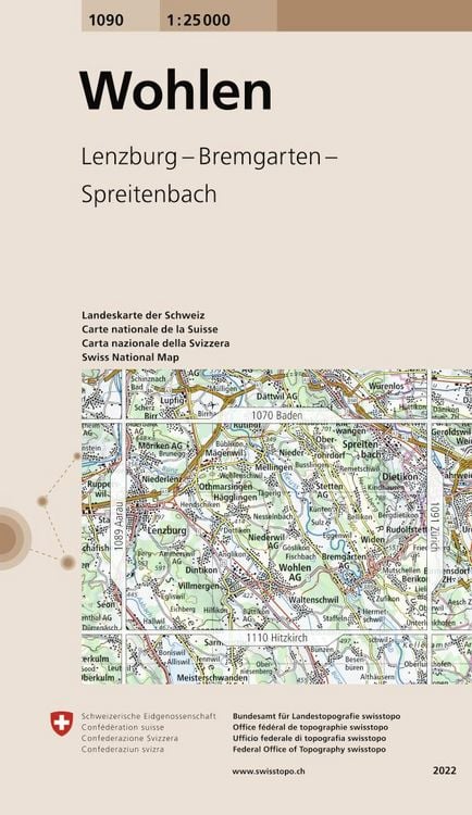 Produktbild: Swisstopo 1 : 25 000 Wohlen