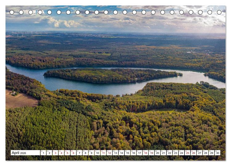 Produktbild: Ostbrandenburg von oben (Tischkalender 2026 DIN A5 quer), CALVENDO Monatskalender