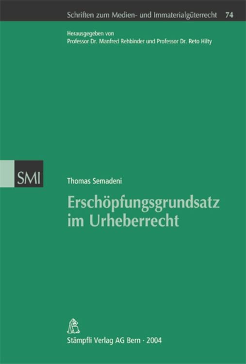 Bild vom Artikel Erschöpfungsgrundsatz im Urheberrecht vom Autor Thomas Semadeni