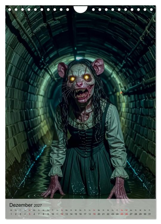 Produktbild: Kreaturen der Dunkelheit - Urbane Horror Mythen (Wandkalender 2027 DIN A4 hoch), CALVENDO Monatskalender
