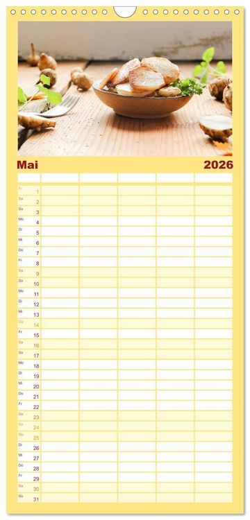 Produktbild: Familienplaner 2026 - K&ouml;stliche Topinambur mit 5 Spalten (Wandkalender, 21 x 45 cm) CALVENDO
