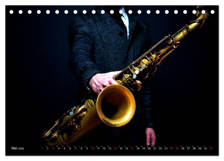 Produktbild: Klangbilder des Jazz (Tischkalender 2026 DIN A5 quer), CALVENDO Monatskalender