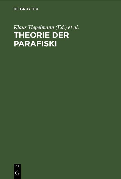 Produktbild: Theorie der Parafiski