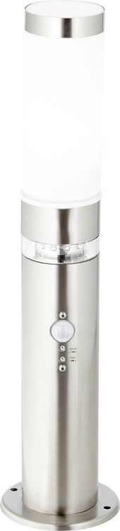Produktbild: Brilliant G46789/82 Außenstandleuchte mit Bewegungsmelder Energiesparlampe, LED E27, LED fest eingebaut 60.84 W Edelstahl