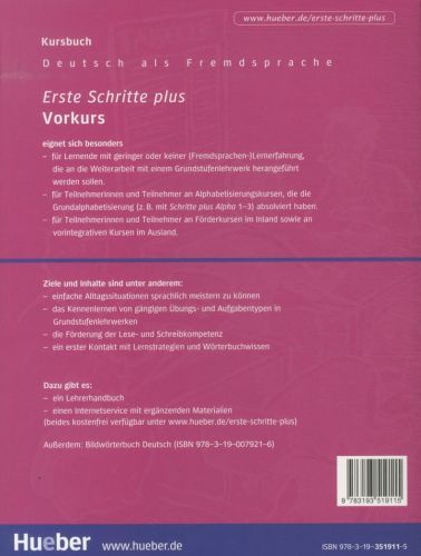 Produktbild: Erste Schritte plus - Vorkurs. Kursbuch