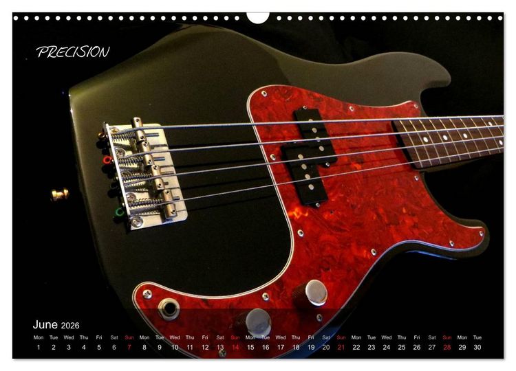 Produktbild: ROCK GUITARS put into the spotlight (Wall Calendar 2026 DIN A3 landscape), CALVENDO 12 Month Wall Calendar