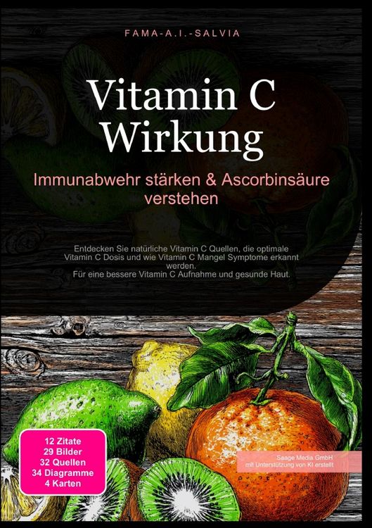 Produktbild: Vitamin C Wirkung: Immunabwehr st&auml;rken &amp; Ascorbins&auml;ure verstehen