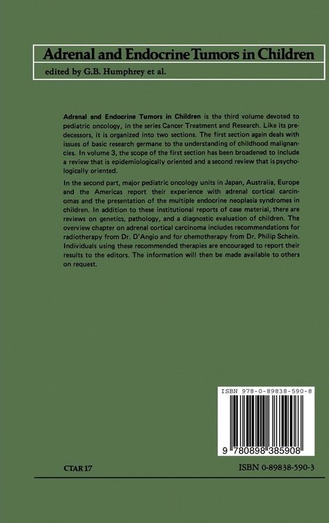 Produktbild: Adrenal and Endocrine Tumors in Children