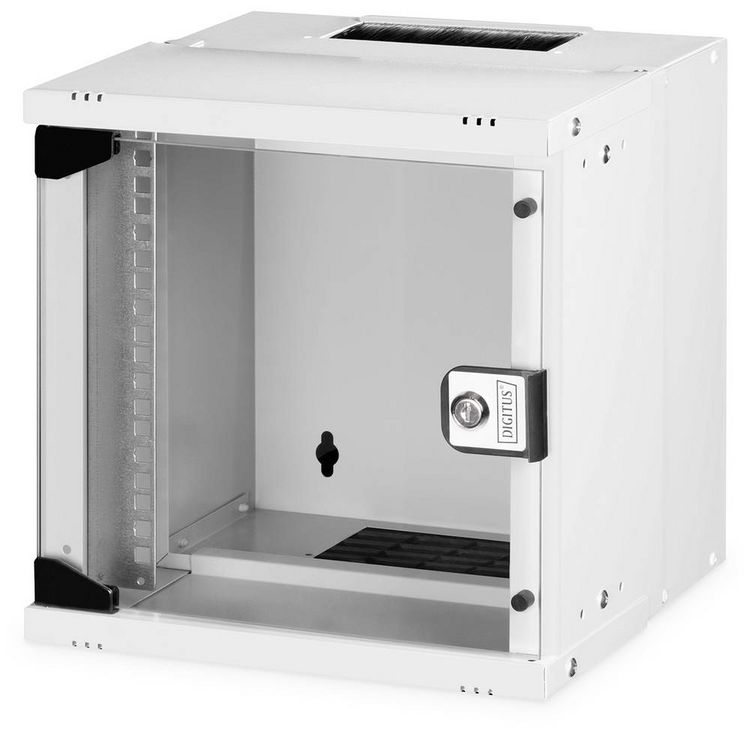 Produktbild: Digitus DN-49100 10 Zoll Wandgeh&auml;use 6 HE Grau, Grau (Metallgeh&auml;use), Grau (RAL 7035)