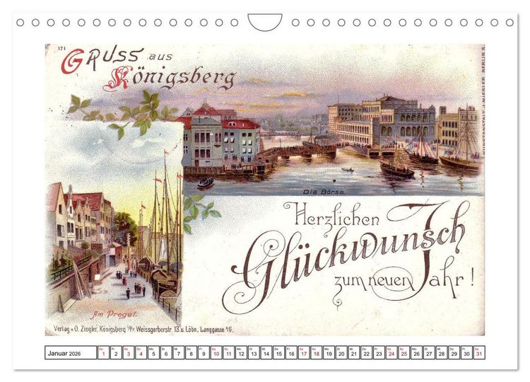 Produktbild: Gruss aus K&ouml;nigsberg (Wandkalender 2026 DIN A4 quer), CALVENDO Monatskalender