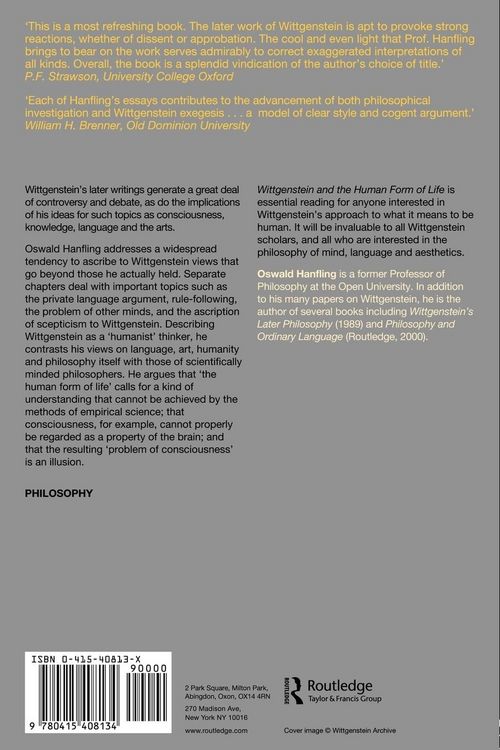 Produktbild: Wittgenstein and the Human Form of Life