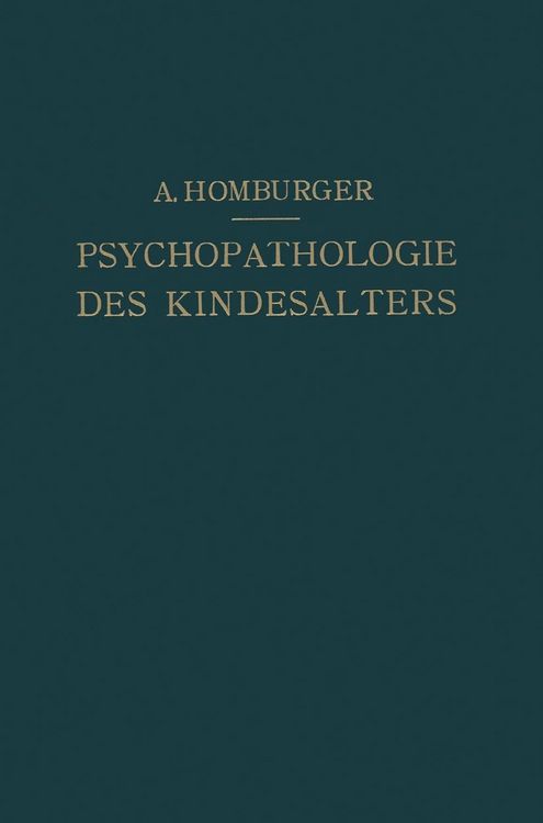Produktbild: Vorlesungen &uuml;ber Psychopathologie des Kindesalters