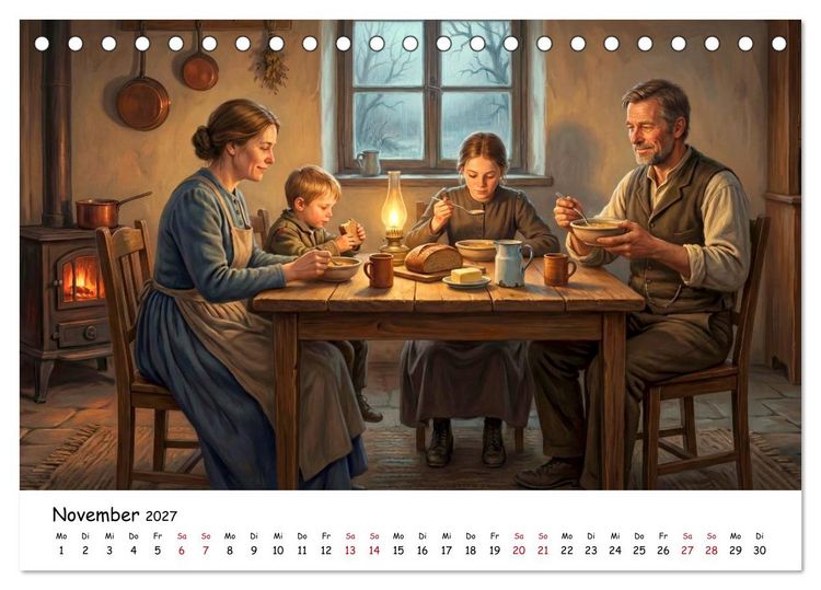 Produktbild: Zwischen Feld und Hof - Landleben vor &uuml;ber hundert Jahren (Tischkalender 2027 DIN A5 quer), CALVENDO Monatskalender