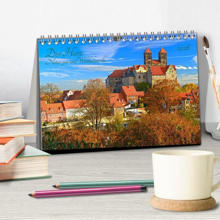 Produktbild: Harz Natur pur und Weltkulturerbe (Tischkalender 2026 DIN A5 quer), CALVENDO Monatskalender
