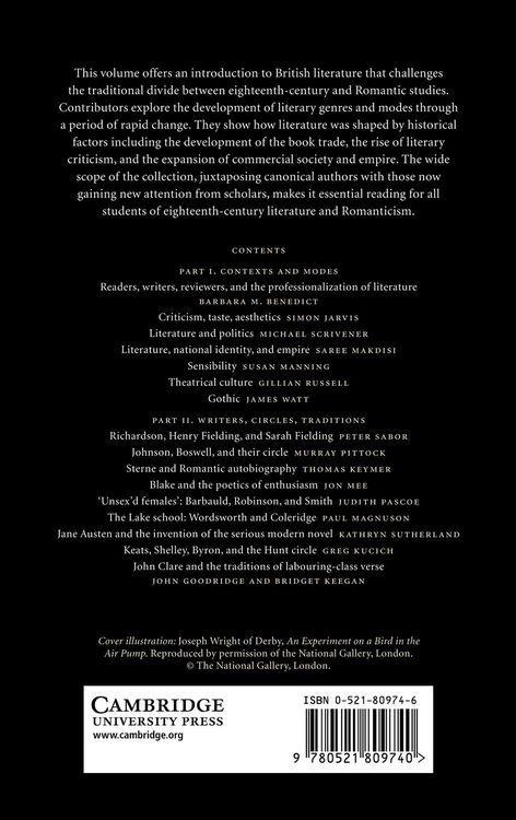 Produktbild: The Cambridge Companion to English Literature, 1740 1830