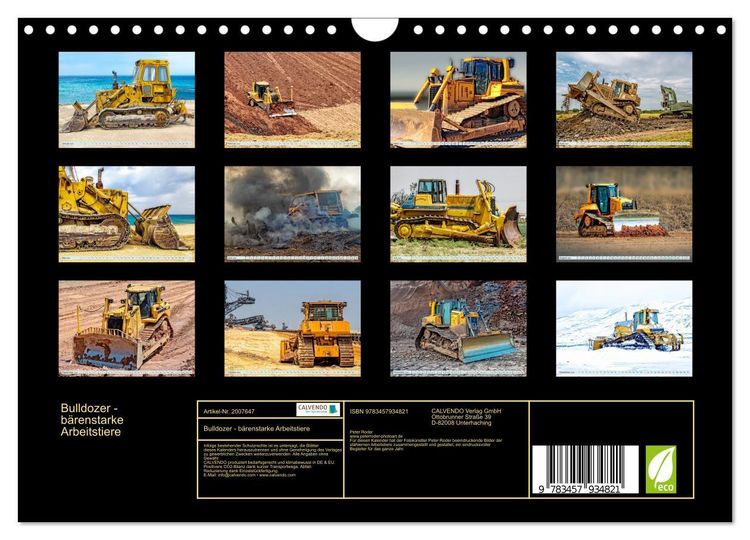 Produktbild: Bulldozer - b&auml;renstarke Arbeitstiere (Wandkalender 2026 DIN A4 quer), CALVENDO Monatskalender