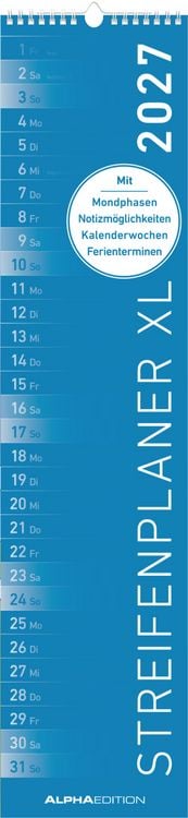 Produktbild: Streifenplaner XL BLAU 2027
