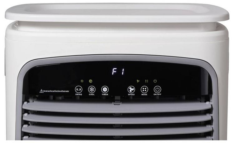Produktbild: Sygonix Luftk&uuml;hler 80 W (L x B x H) 400 x 300 x 850 mm Wei&szlig; LED-Display, mit Fernbedienung, Oszillierend, Timer
