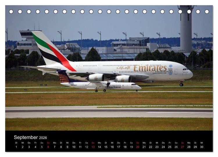 Produktbild: Flugverkehr (Tischkalender 2026 DIN A5 quer), CALVENDO Monatskalender