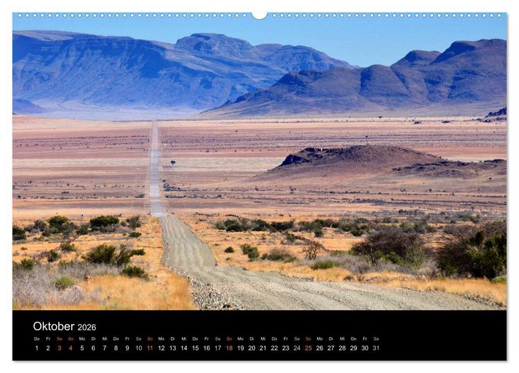 Produktbild: Namibia: Ein Traum von sanftem Licht und unendlicher Weite (hochwertiger Premium Wandkalender 2026 DIN A2 quer), Kunstdruck in Hochglanz