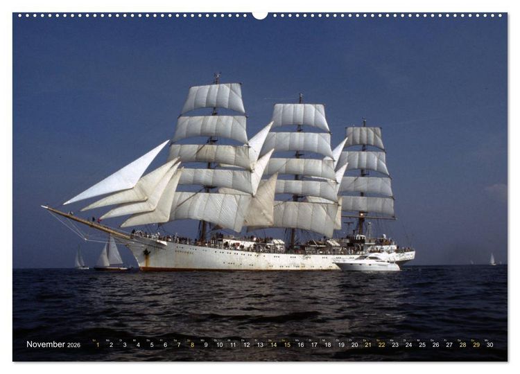 Produktbild: Analoge Fotografie Tall Ships Sail 1995 Bremerhaven (hochwertiger Premium Wandkalender 2026 DIN A2 quer), Kunstdruck in Hochglanz